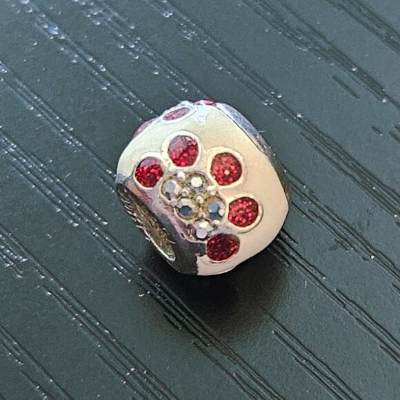 Pandora charm red and white flower - Picture 4 of 6